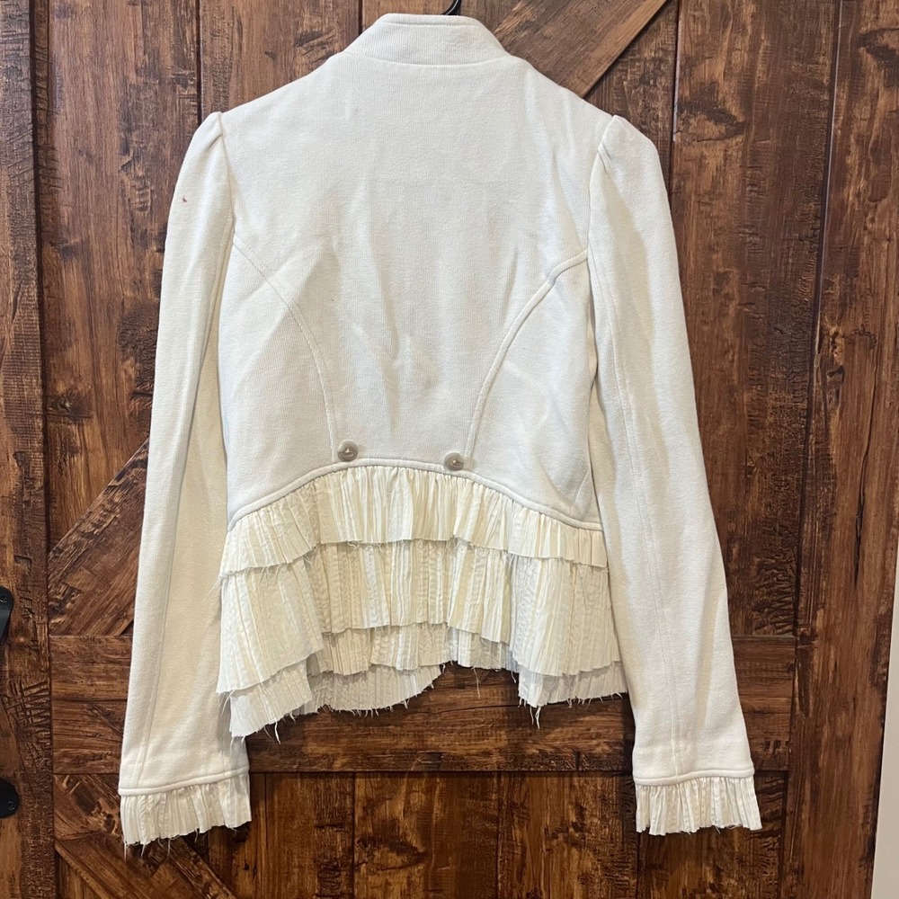 Free People Cream Ruffled Jacket - Picture 6 of 6